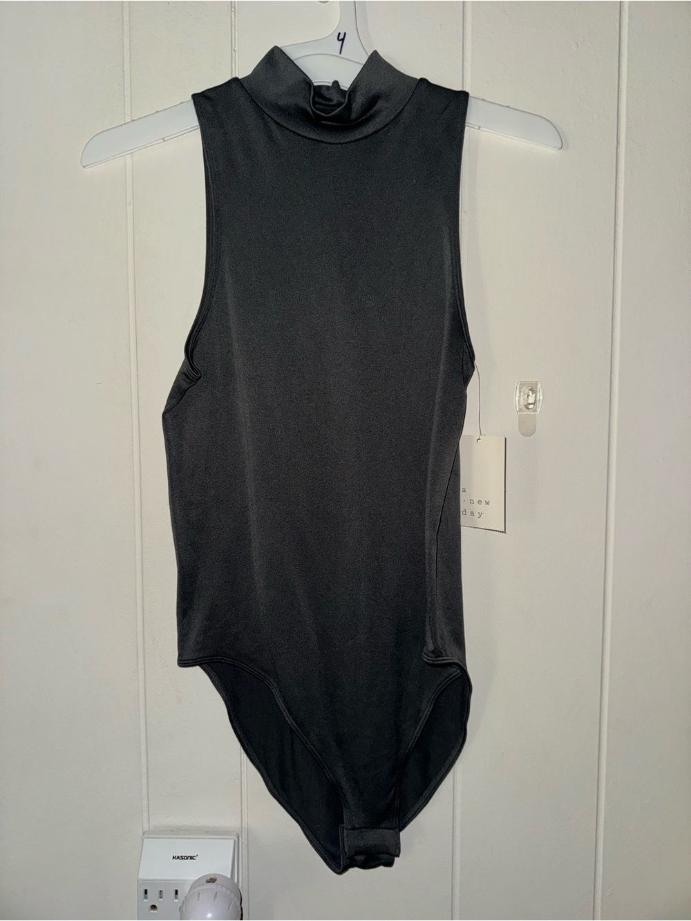 a new day Sleeveless Mock Neck Bodysuit - gray